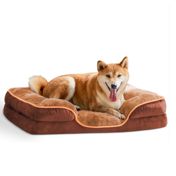 Memory Foam Pet Bed For Small Dogs & Cats With Washable Removable